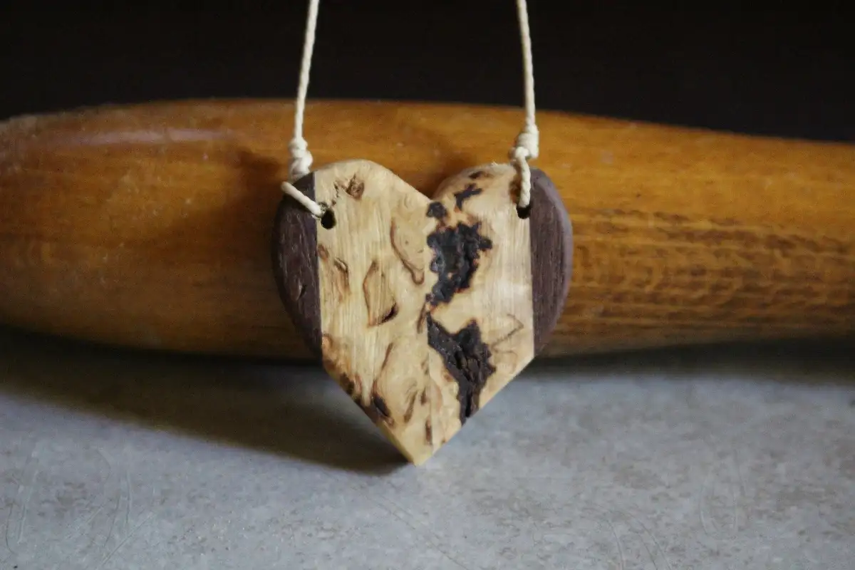 Pendentif cœur bi-ton (vendu)