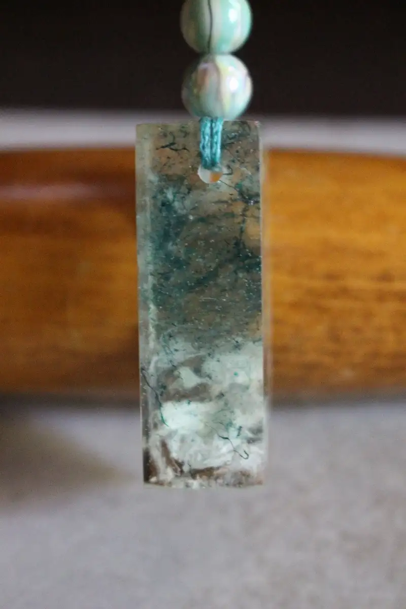 Pendentif nuage vert